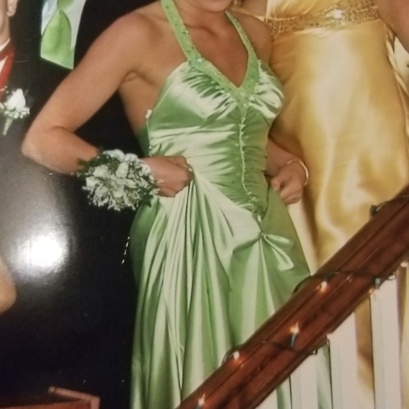 Lime Green Prom Dress - Picture 2 of 4